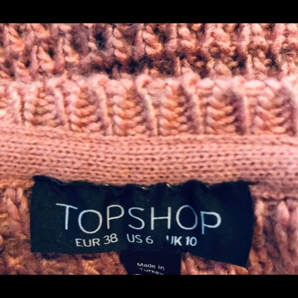 TOPSHOP Textured Speckled Pink Purple Oversized Knit Chunky Sweater Sz 6